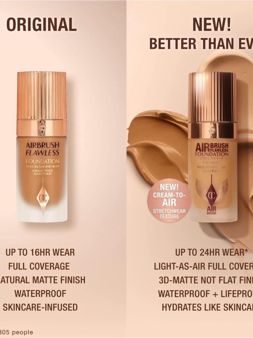 Charlotte Tilbury Airbrush Flawless Foundation – Beige/Gold Packaging - Picture 9 of 13